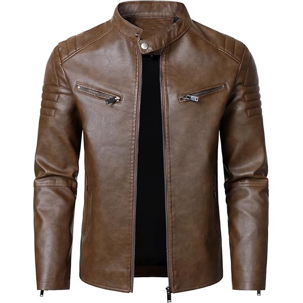 Motor Biker Leather Jackets Man Heavyweight Italy Cowhide Leather